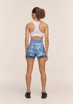 Breeze Printed Running Short  - Breeze Blue Shadow