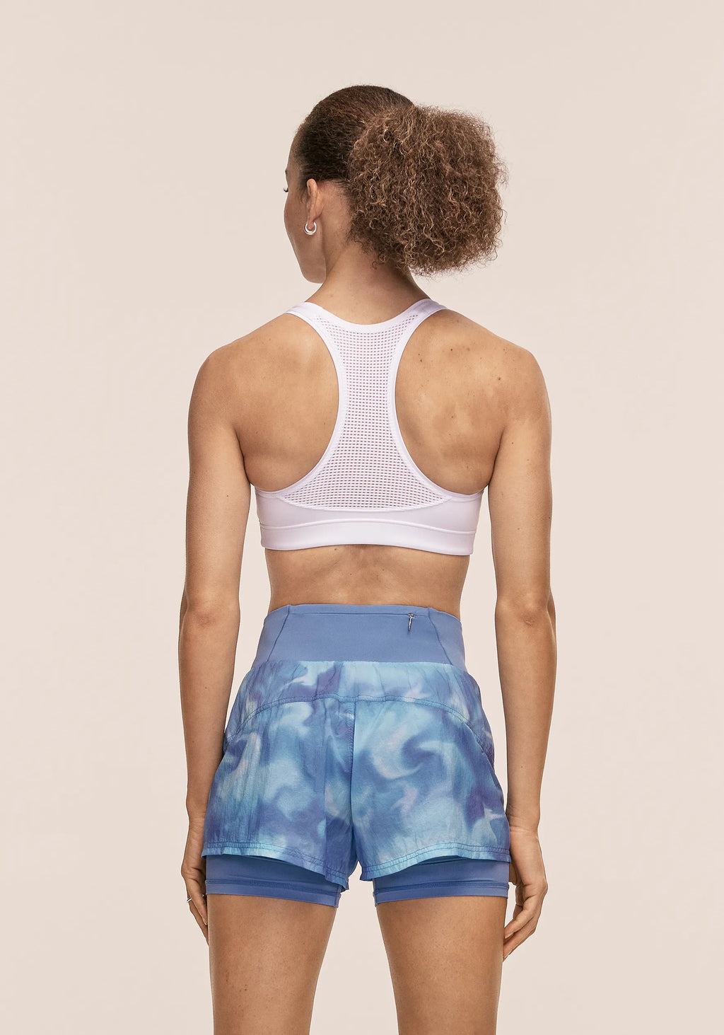 Breeze Printed Running Short  - Breeze Blue Shadow