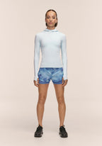 Breeze Printed Running Short  - Breeze Blue Shadow