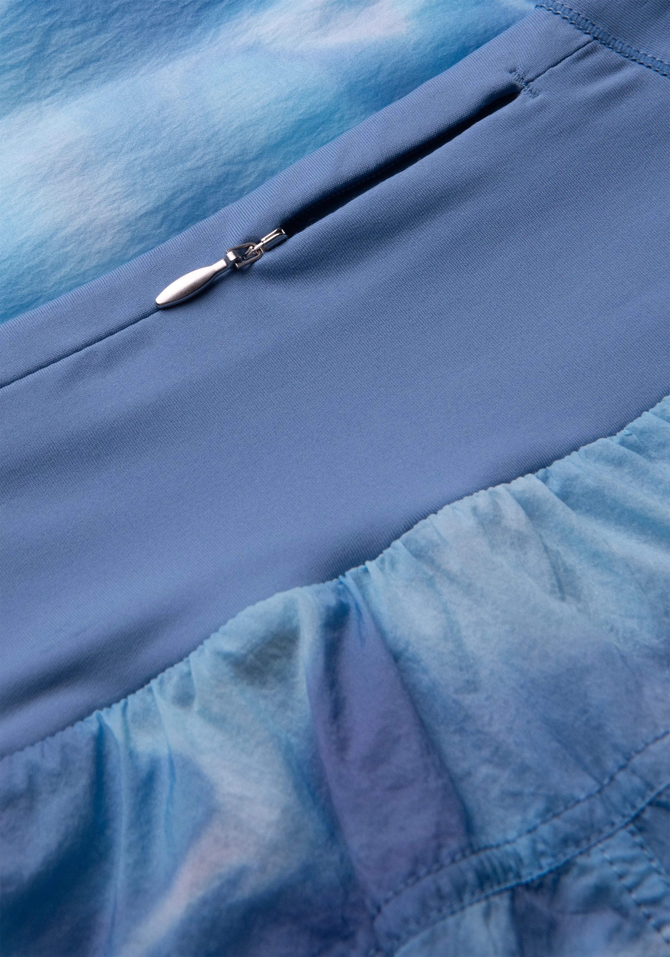 Breeze Printed Running Short  - Breeze Blue Shadow