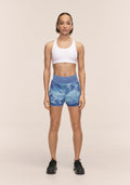 Breeze Printed Running Short  - Breeze Blue Shadow