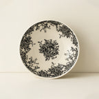Set of 6 Deep Plates - Florali - 20.5 cm - Stoneware - Black