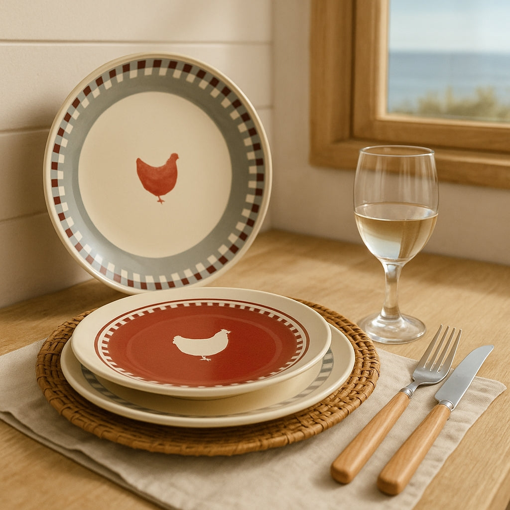 Set of 6 Gallina Deep Plates - 20 cm - Stoneware