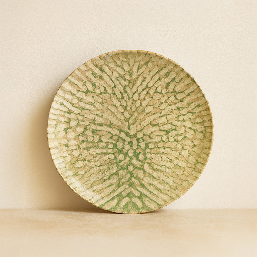 Lote de 6 platos llanos Jade - 26 cm - Gres