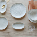 Set of 6 dessert plates - Jasmine - 20 cm - Porcelain - White