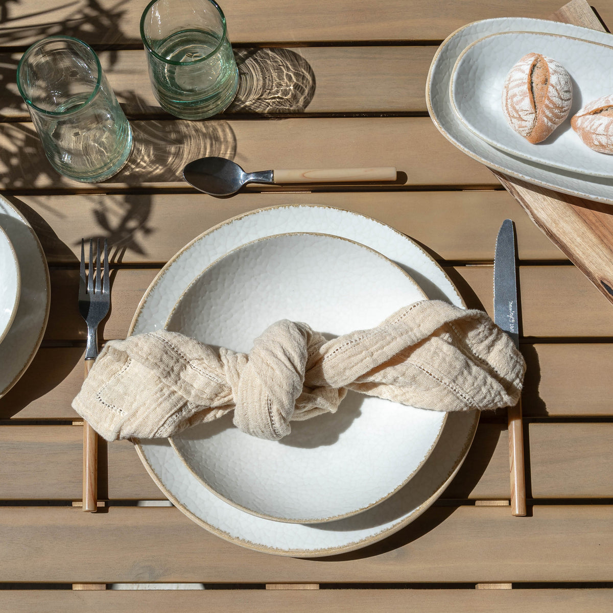 Set of 6 white Nuance porcelain soup plates – 21 cm