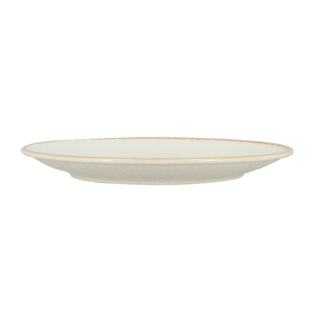 Set of 6 dessert plates - Nuance - 20 cm - Porcelain - White