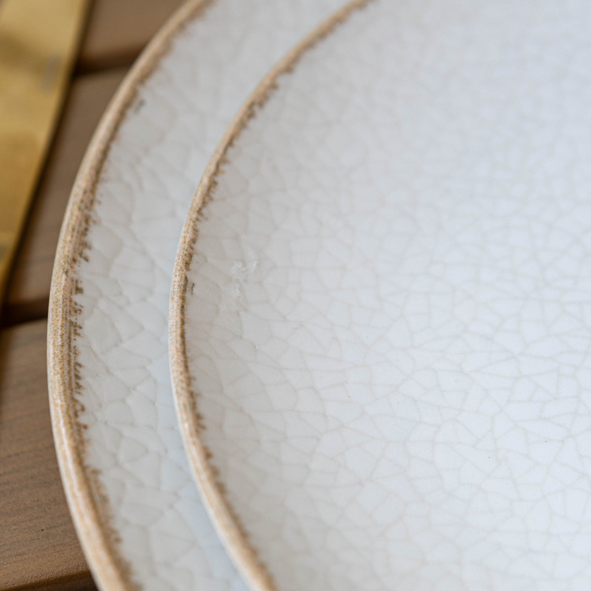 Set of 6 dessert plates - Nuance - 20 cm - Porcelain - White