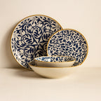 Héraclée - Dinerservies - 48-Delig - Gres - Blauw Dessin