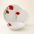 Service De Table - Coquelicot - 36 Pièces - Porcelaine