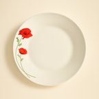 Coquelicot - Set med 6 djupa tallrikar - 20,5 cm - Porslin