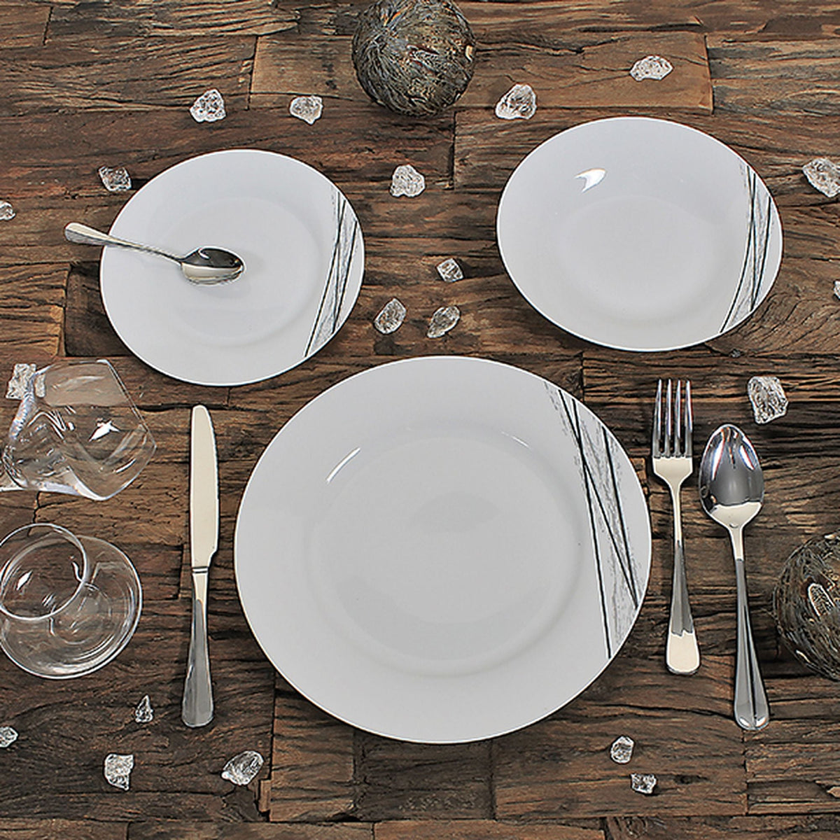 Carbone – Zestaw 6 talerzy deserowych – 19 cm – Porcelana