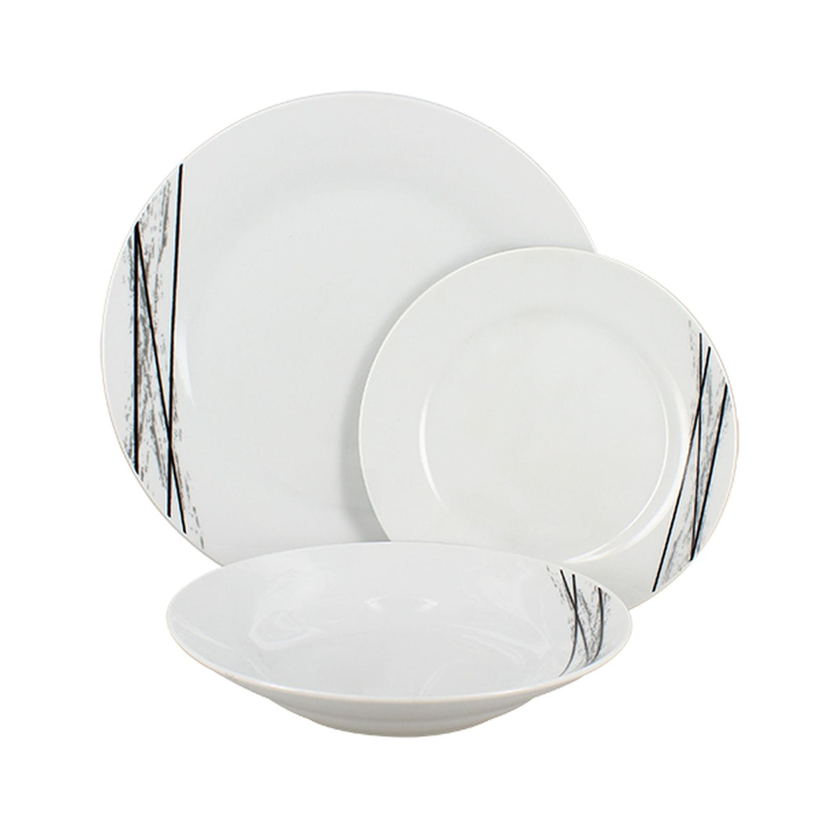 Carbone – Zestaw 6 talerzy deserowych – 19 cm – Porcelana