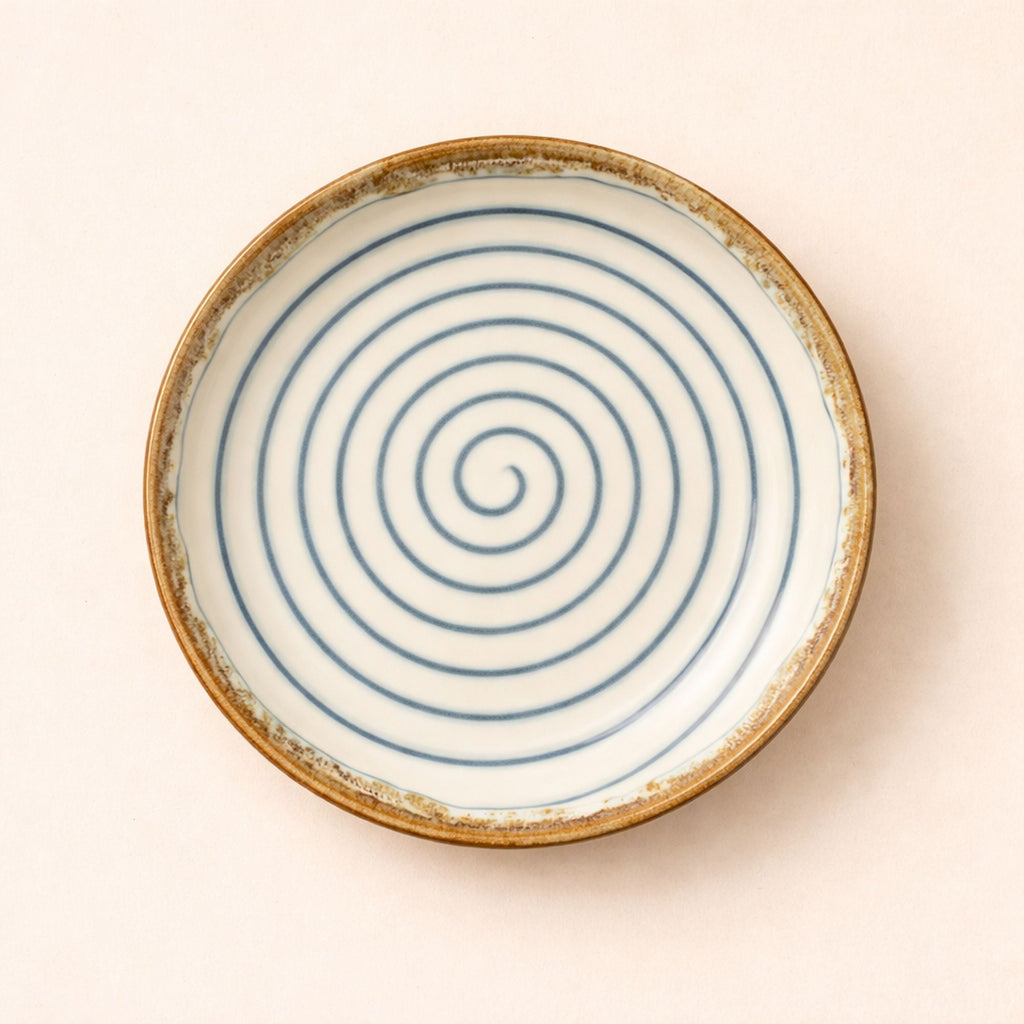 Juego de 6 platos hondos Espiral de loza, 22 cm