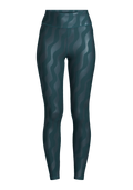 Heat Printed High Waist Tights - Ocean Geo
