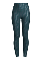 Heat Printed High Waist Tights - Ocean Geo