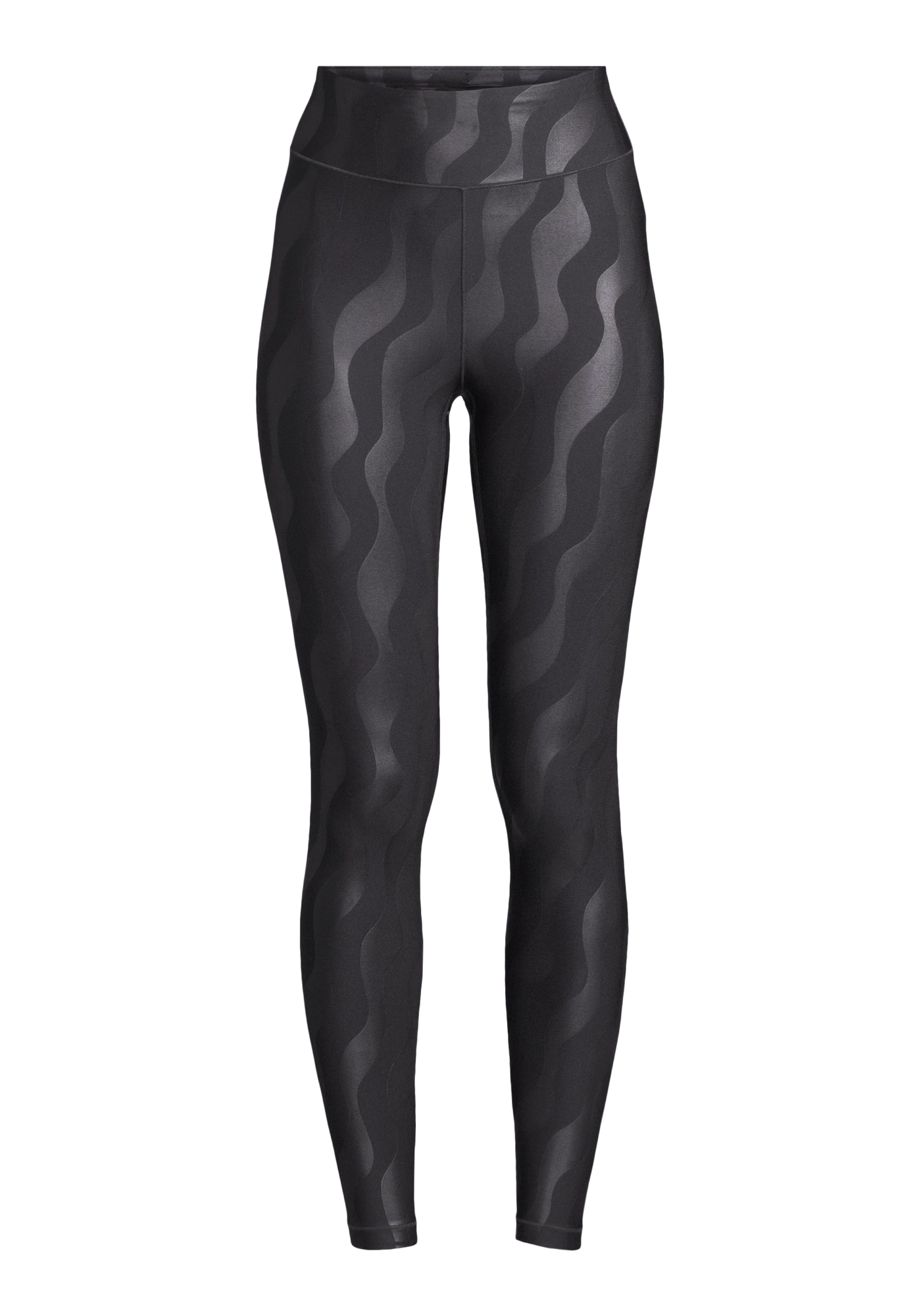 Heat Printed High Waist Tights - Black Geo