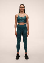 Heat Printed High Waist Tights - Ocean Geo