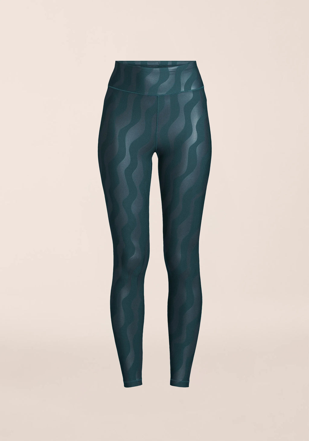 Heat Printed High Waist Tights - Ocean Geo