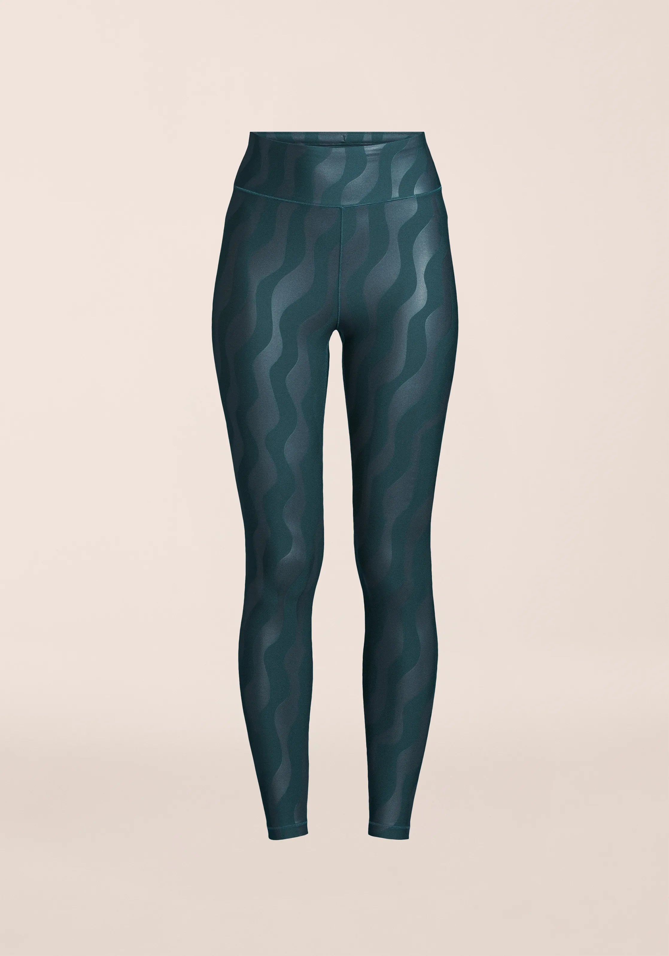 Heat Printed High Waist Tights - Ocean Geo
