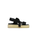 SNDL Black Combi Crepe Sandals - Women's