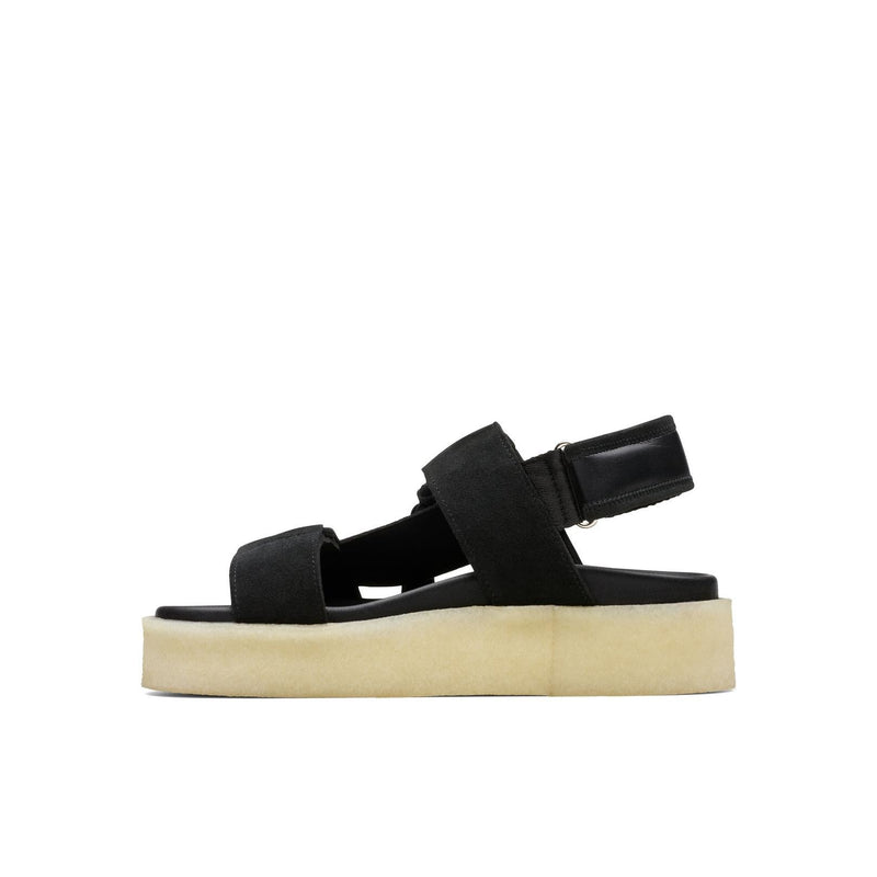 SNDL Black Combi Crepe Sandals - Women's