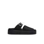 Sandales Crepe Slide - Black Nubuck - Femme