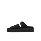 Sandales Crepe Slide - Black Nubuck - Femme