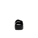 Crepe Slide Sandals - Black Nubuck - Women
