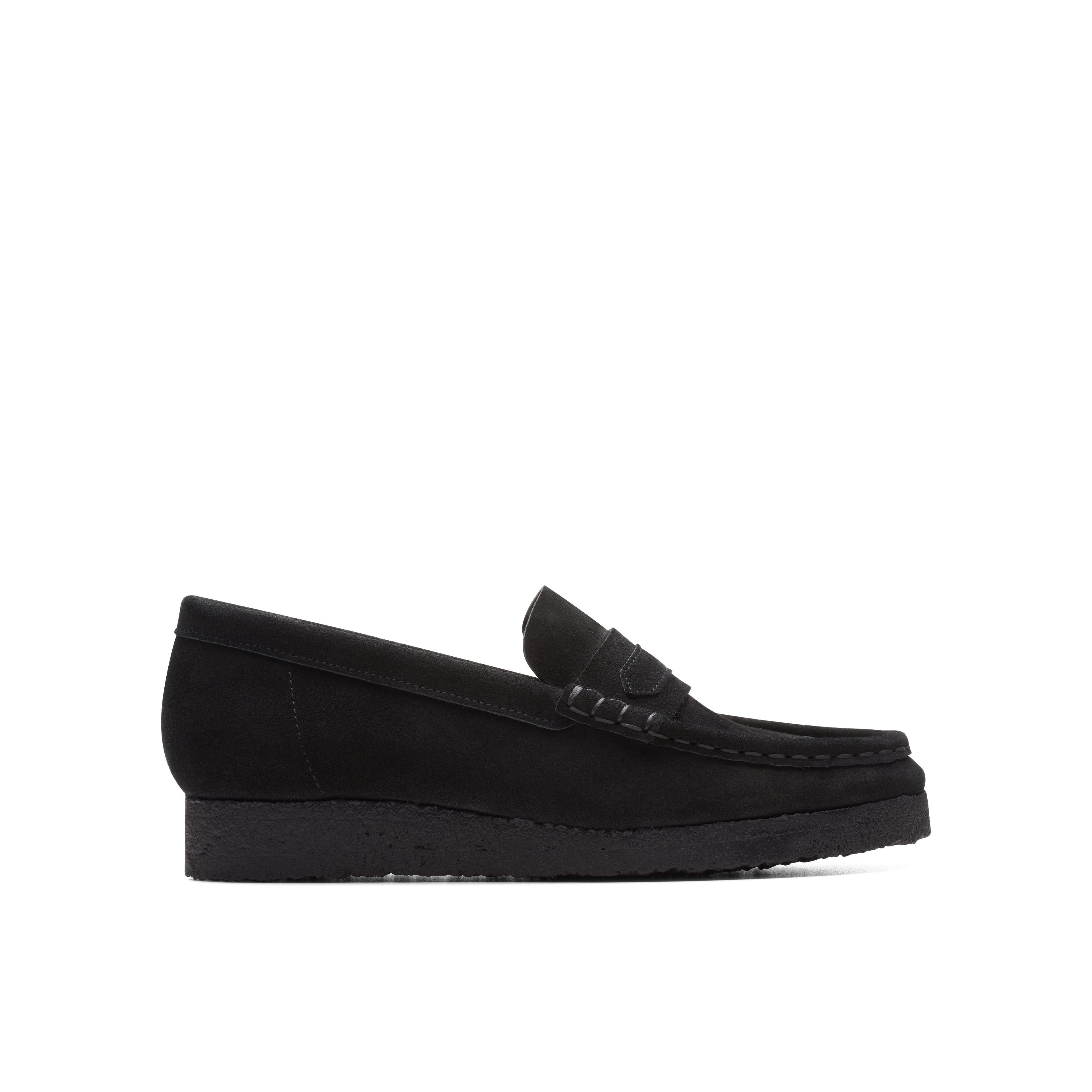 Wallabee Loafer - Black Suede - Mujer