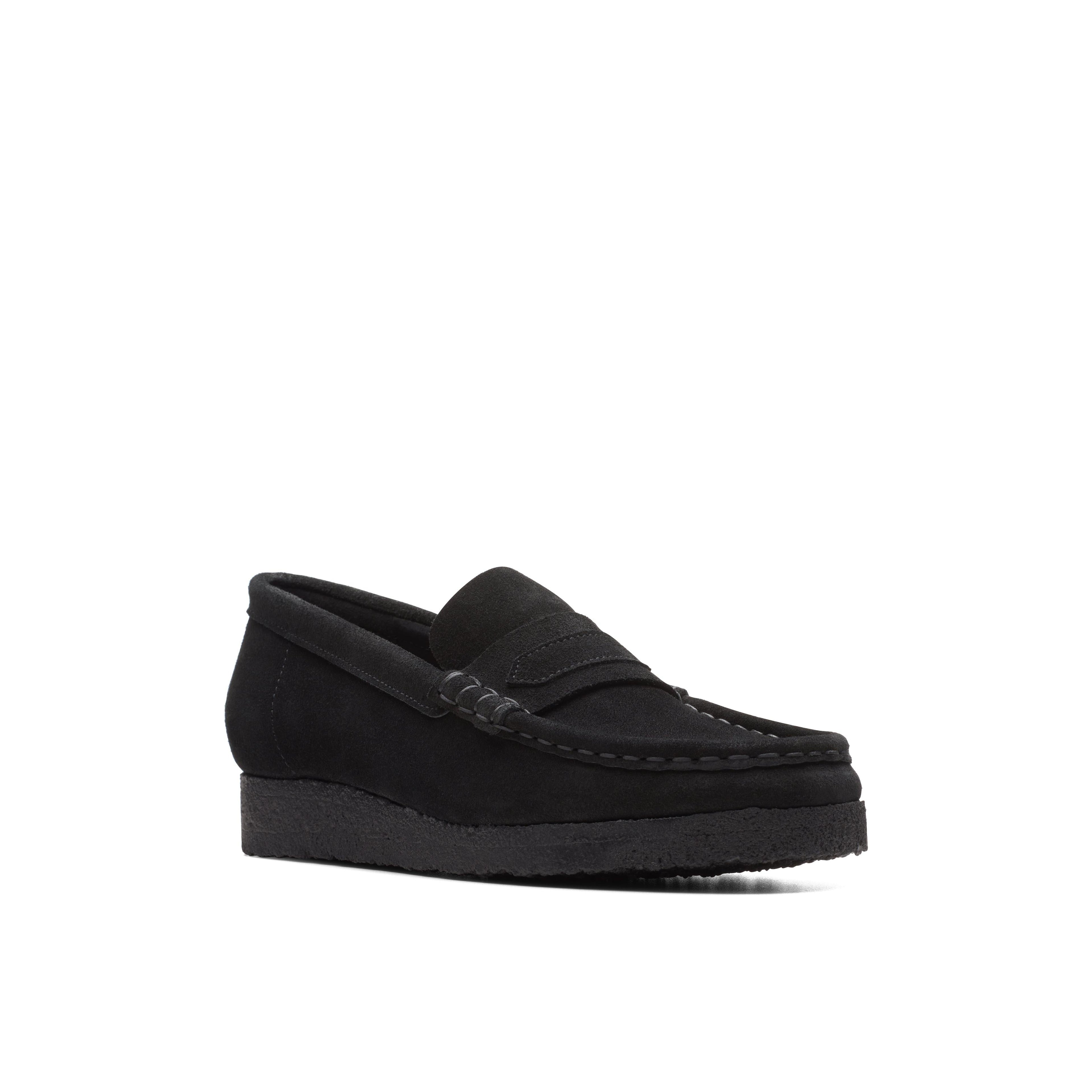 Wallabee Loafer - Black Suede - Mujer