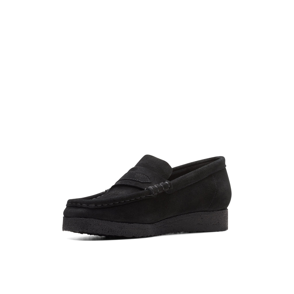 Wallabee Loafer - Black Suede - Mujer