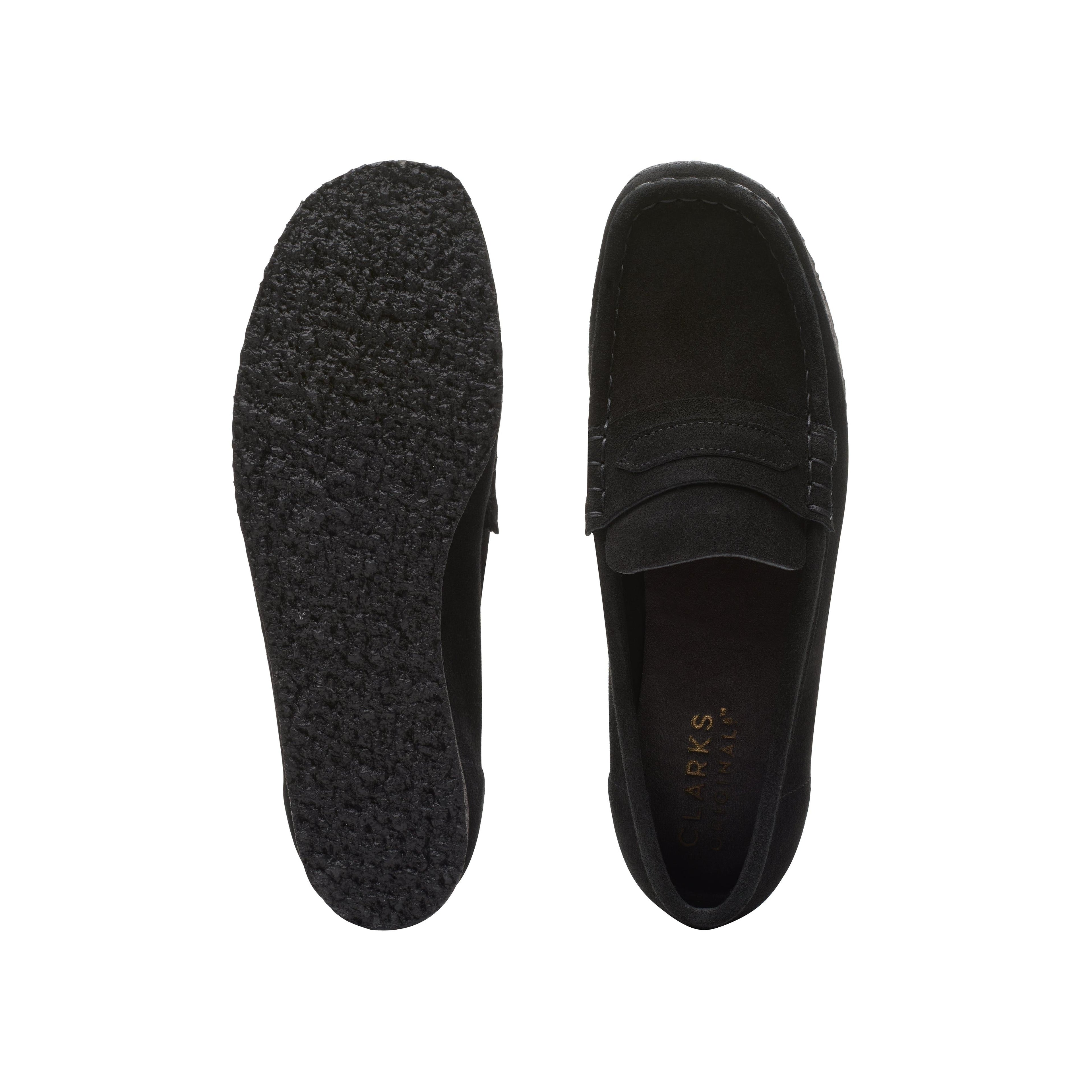 Wallabee Loafer - Black Suede - Mujer