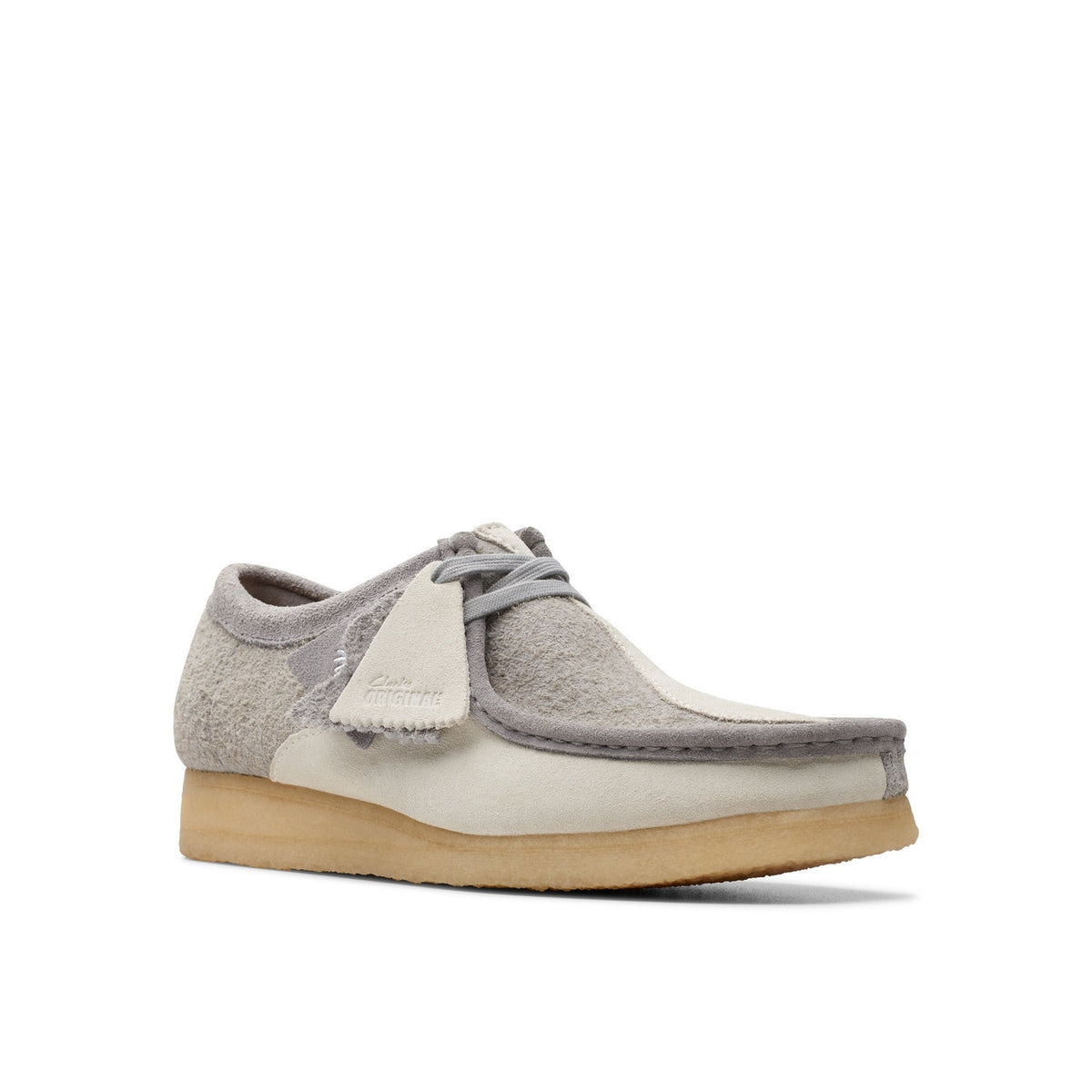 Wallabee Shoes - Grey/Off White - Men