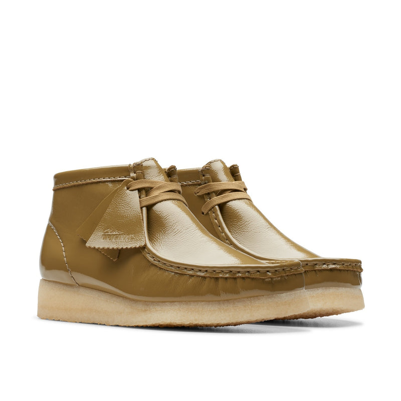 Botas Wallabee - Patente oliva oscuro - Mujer