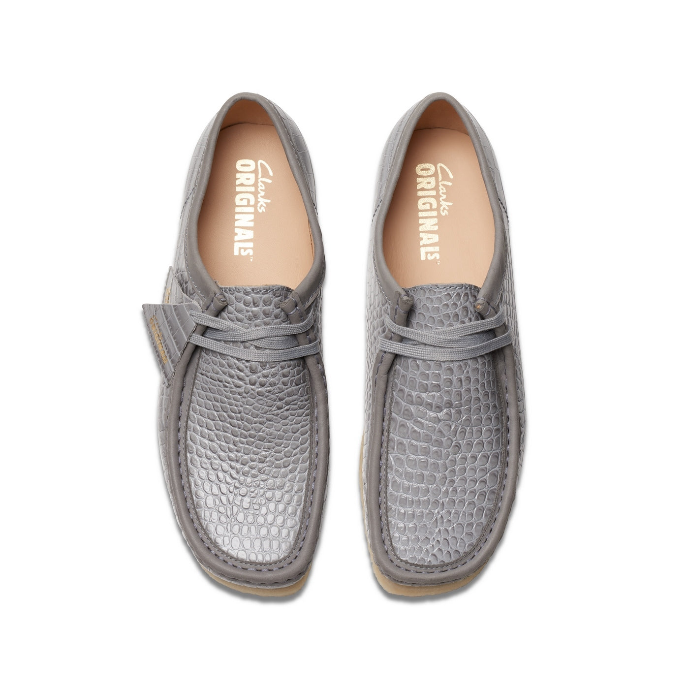 Wallabee Shoes - Grey Croc - Men