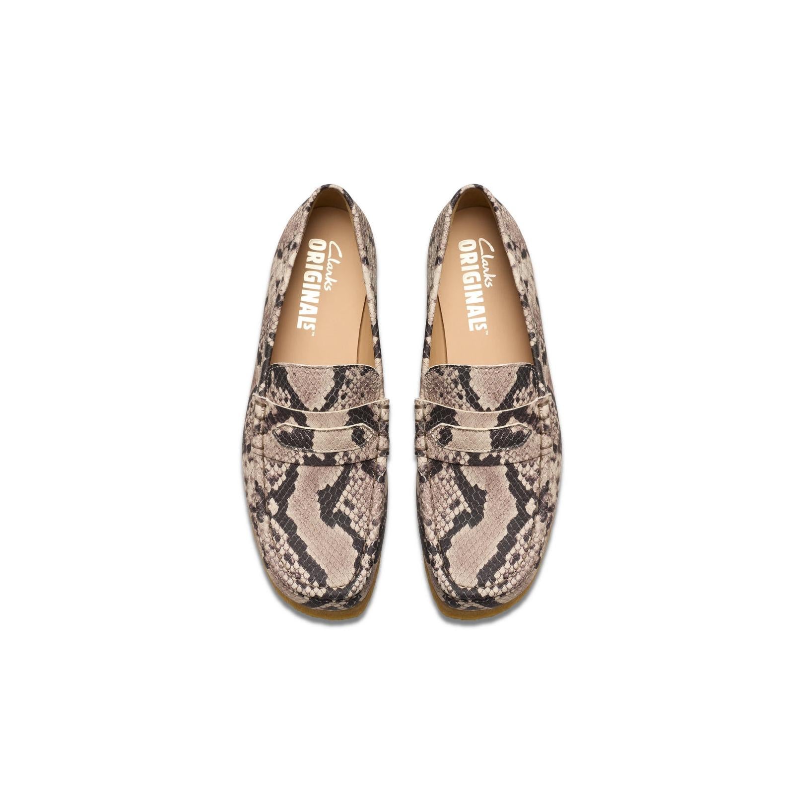 Wallabee Loafer - Grey Snake Leather - Femme