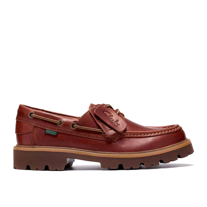Clarks Originals Cleyhill Boat Brown Leather