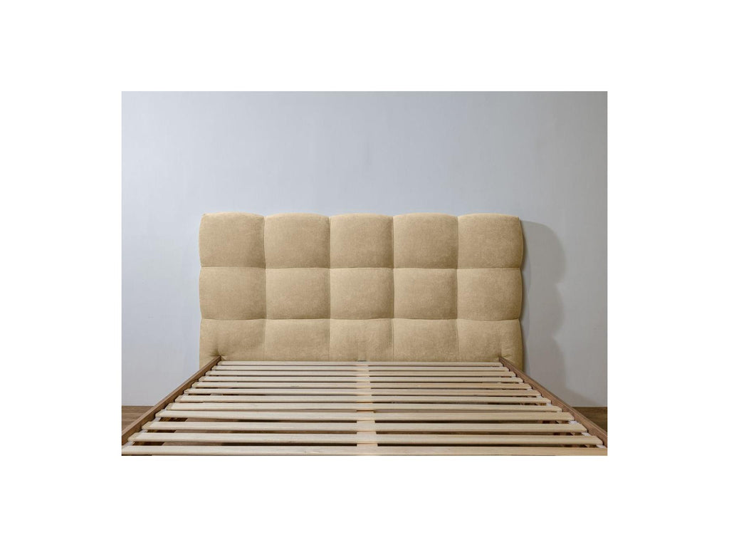 Bed with Solid Slats - Kumo - Natural Wooden Legs