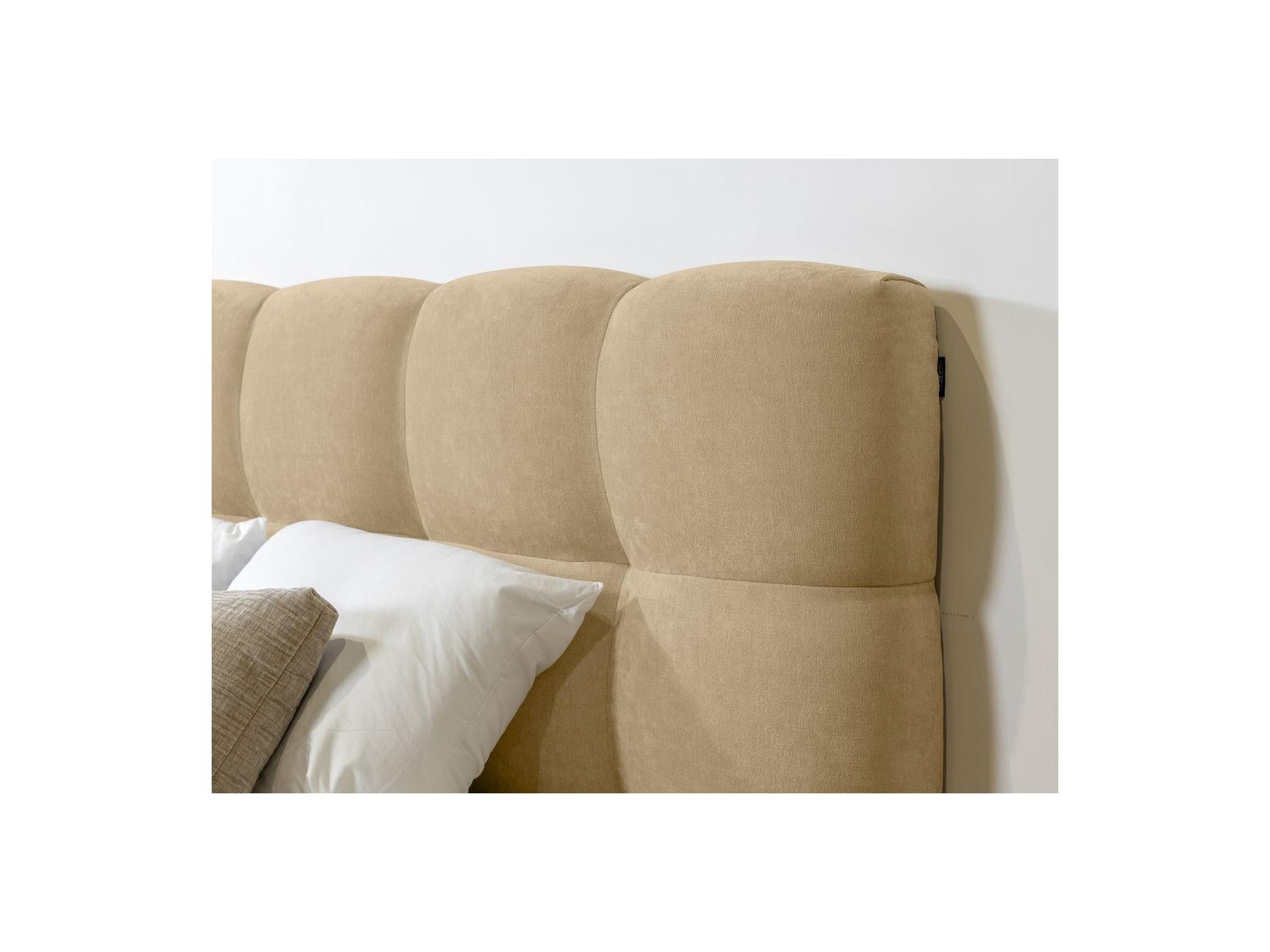 Bed with Solid Slats - Kumo - Natural Wooden Legs