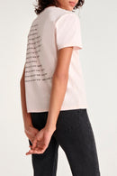 The Kooples - Pink Cotton Printed T-Shirt What Is - Woman