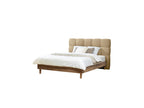 Bed with Solid Slats - Kumo - Natural Wooden Legs
