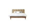 Bed with Solid Slats - Kumo - Natural Wooden Legs