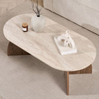 Melina - Coffee Table - Travertine/Venezia Walnut
