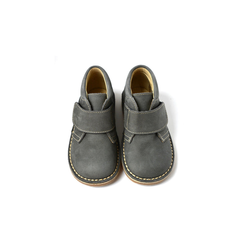 Chaussures Garçon Scratch Gaspard - Nubuck Gris - Garçon