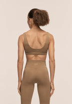 Soft Touch Padded Sports Bra - Light Khaki