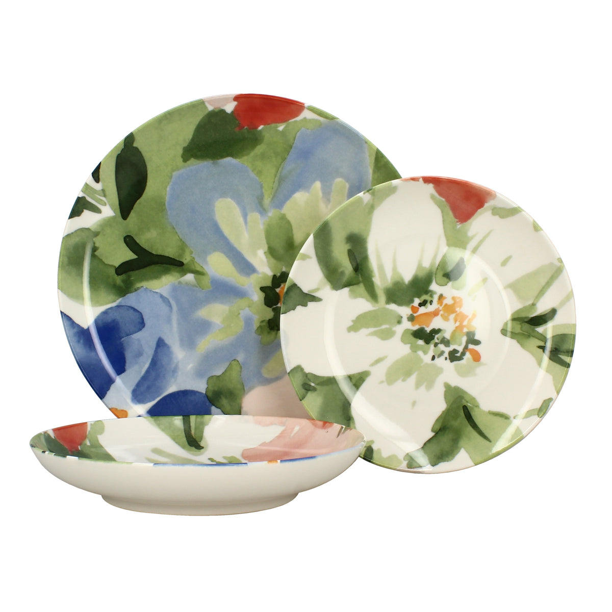 Floralux - Set van 6 diepe borden - 21 cm - Porselein