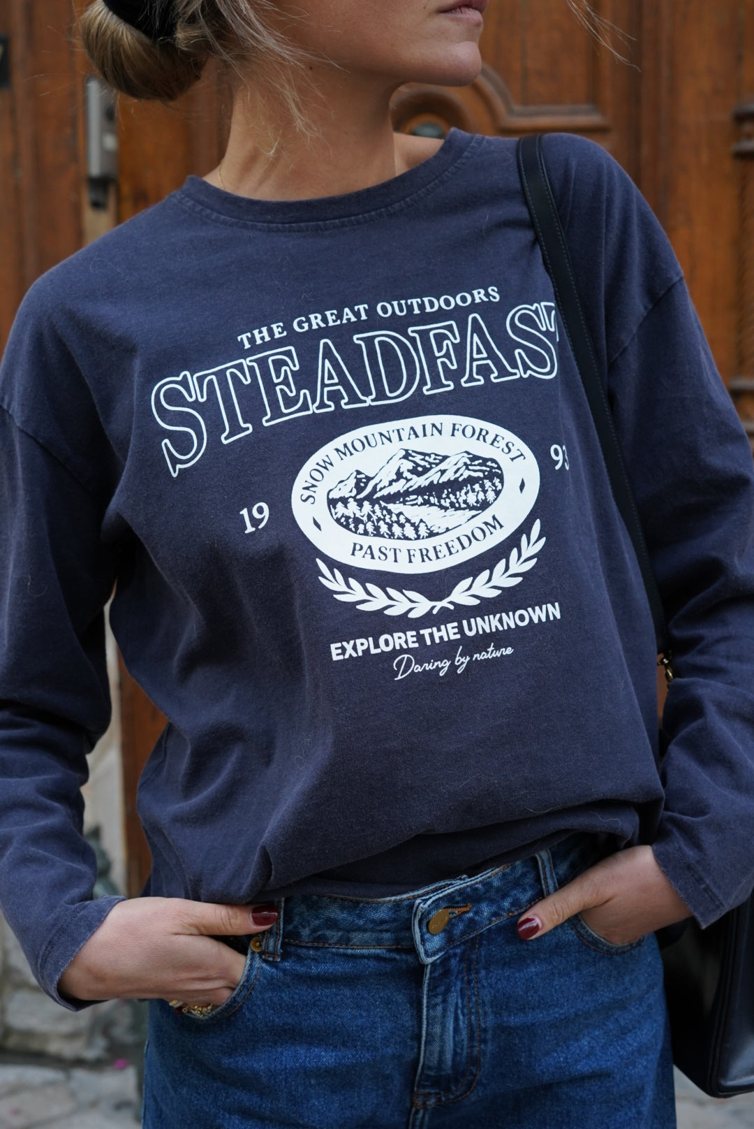 Simon Navy Inscription T-Shirt
