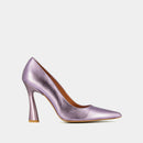 Jonak - Escarpins Dabate Cuir Metallise - Lilac