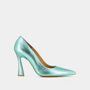 Jonak - Escarpins Dabate Cuir Metallise - Turquoise